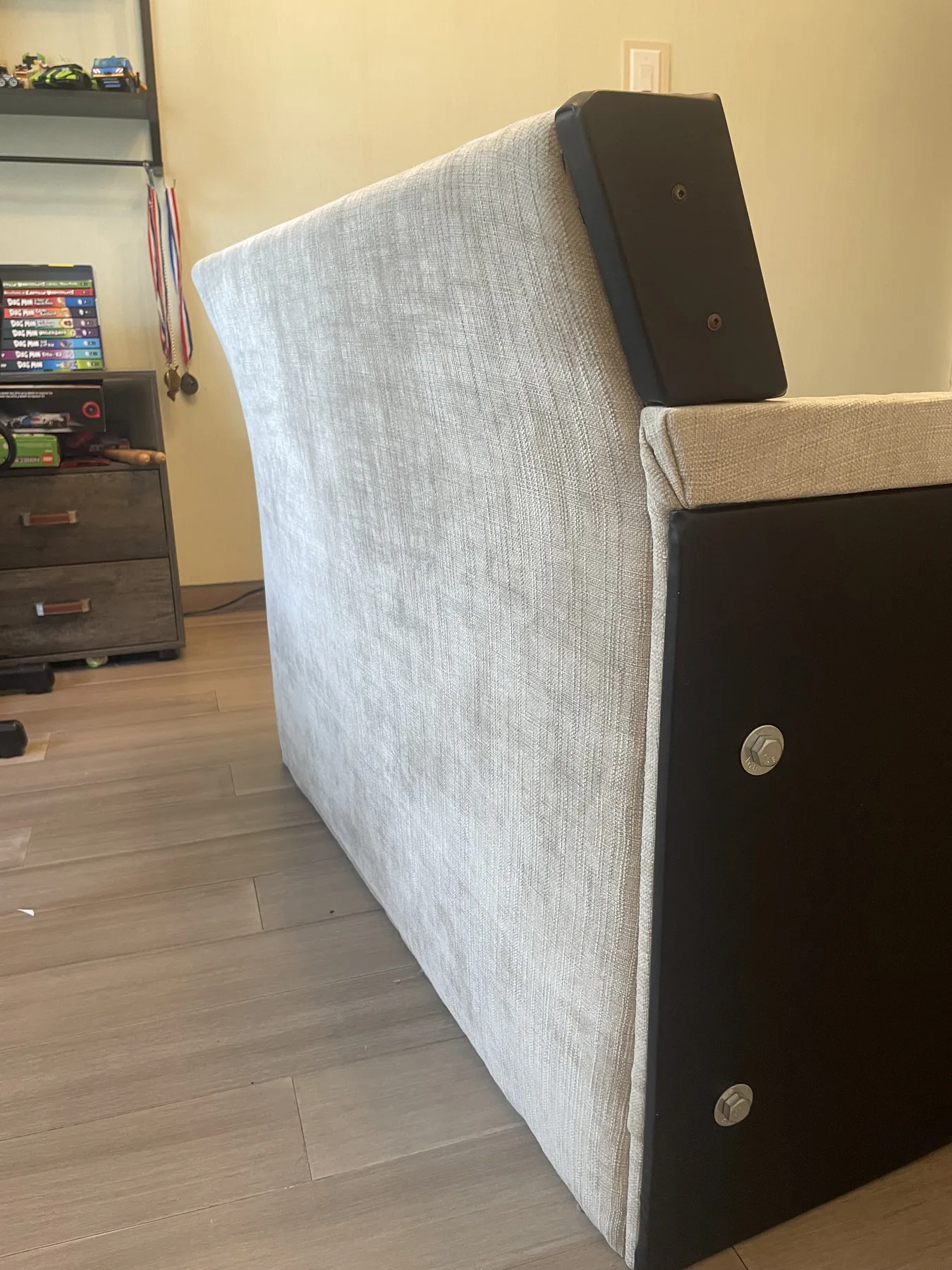 Custom Kids Bed: Upholstered side