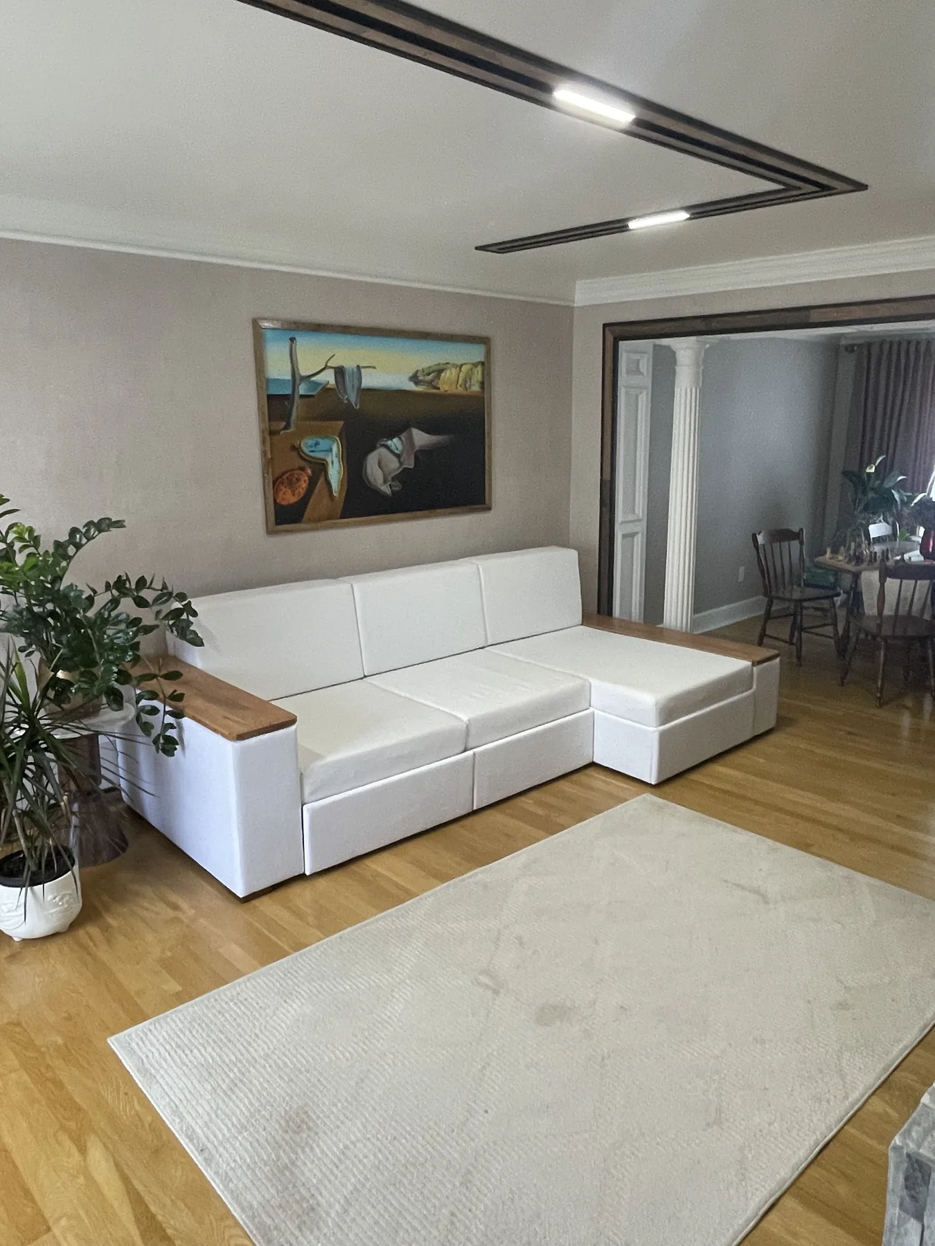 Living Room Sofa with Multiple Hidden Storage Compartments